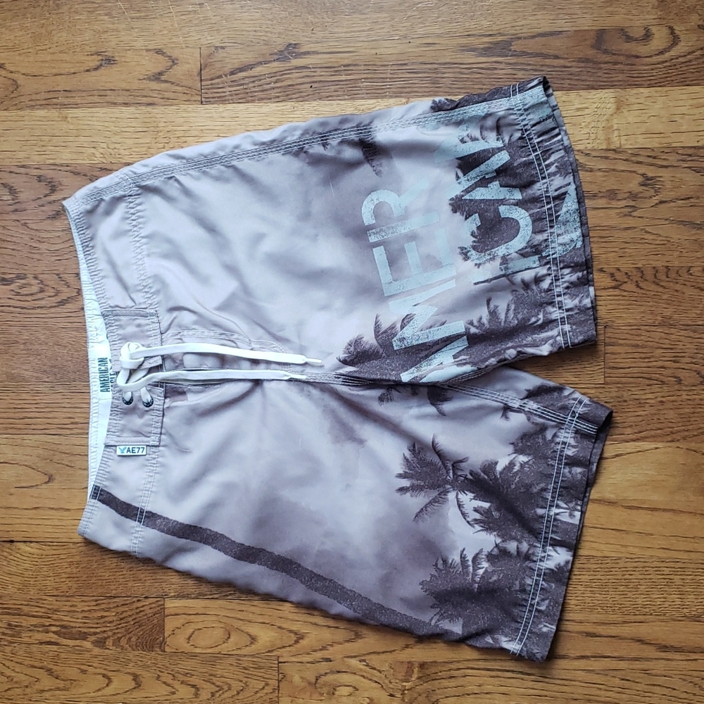 Size 28 Board Shorts American Eagle Outfitter Vintage Swim Shorts Lace Up